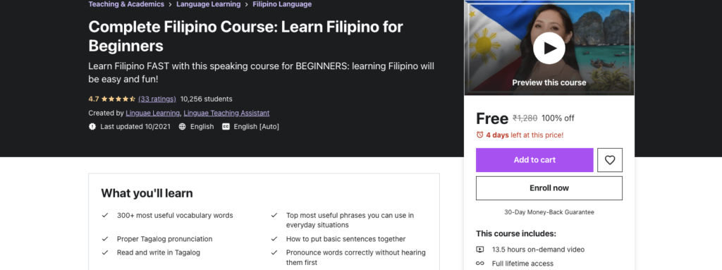 Complete Filipino Course: Learn Filipino For Beginners [FREE] - Glasmy